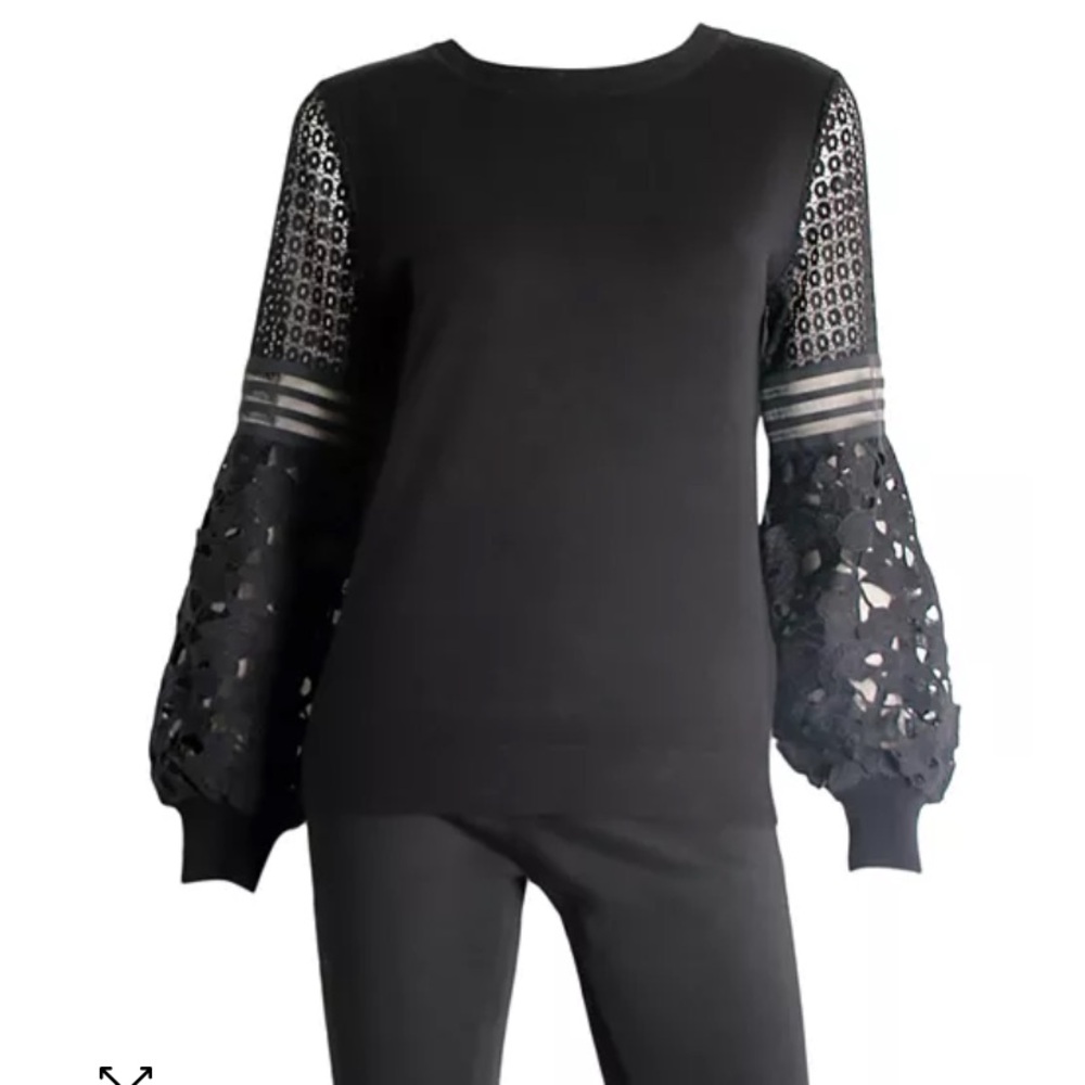 Sioni Lace Sleeve Sweater top size Small